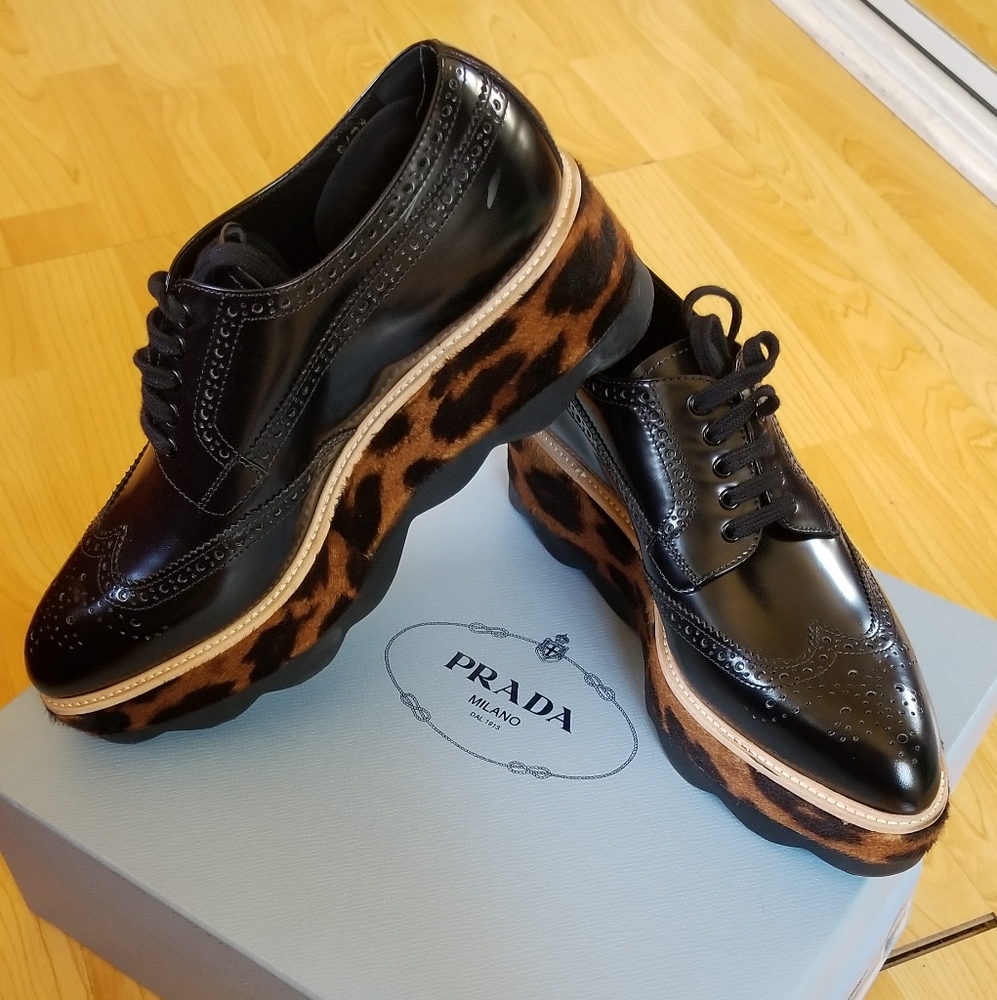 Authentic Prada platform shose